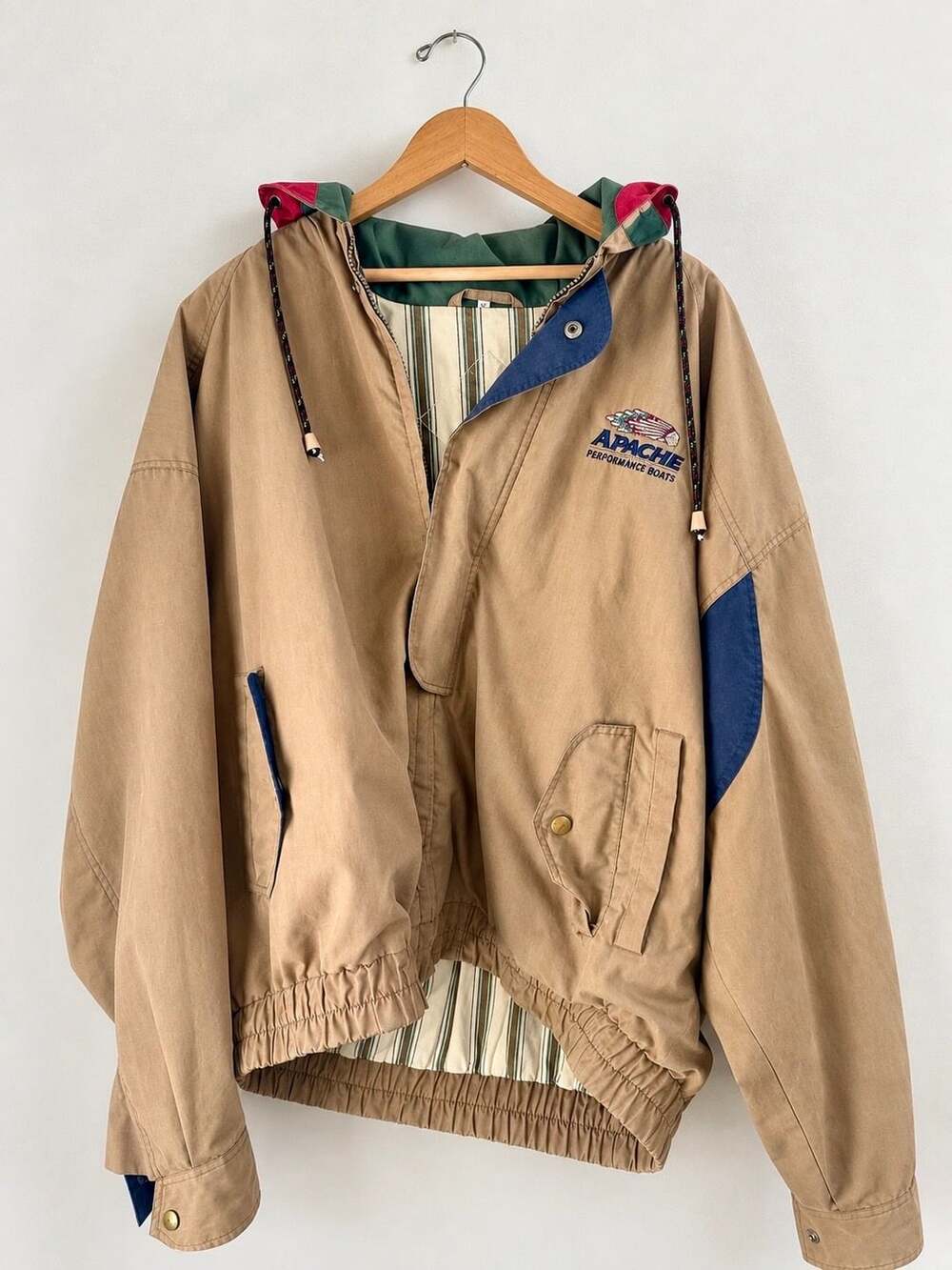 Vintage 80s Winner Mate Apache Performance Boats Anorak Pullover Jacket Mens XL